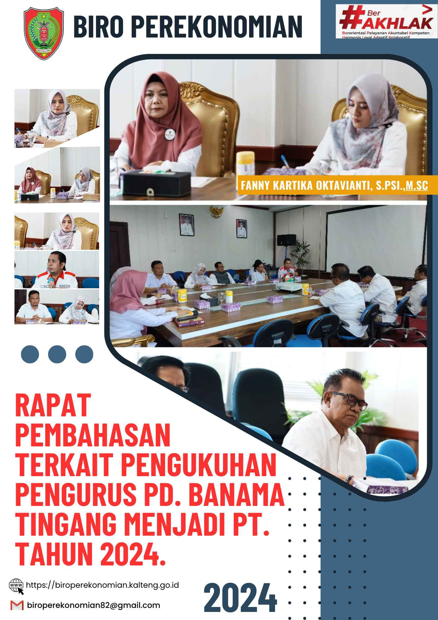 RAPAT PEMBAHASAN TERKAIT PENGUKUHAN PENGURUS PD. BANAMA TINGANG MENJADI PT. TAHUN 2024.