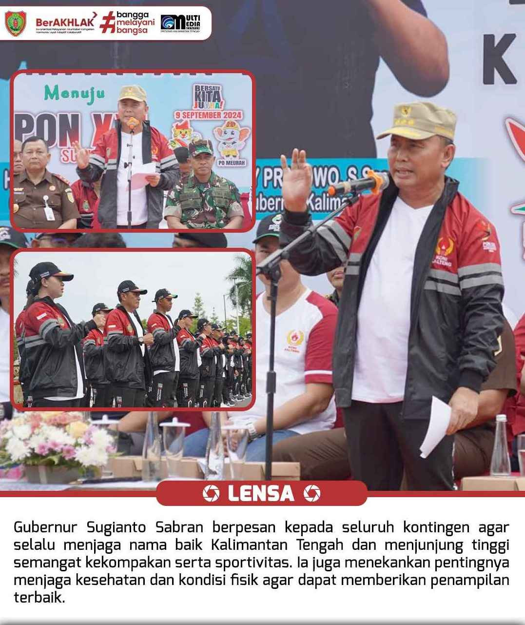 Pelepasan Kontingen PON oleh Gubernur Kalteng.